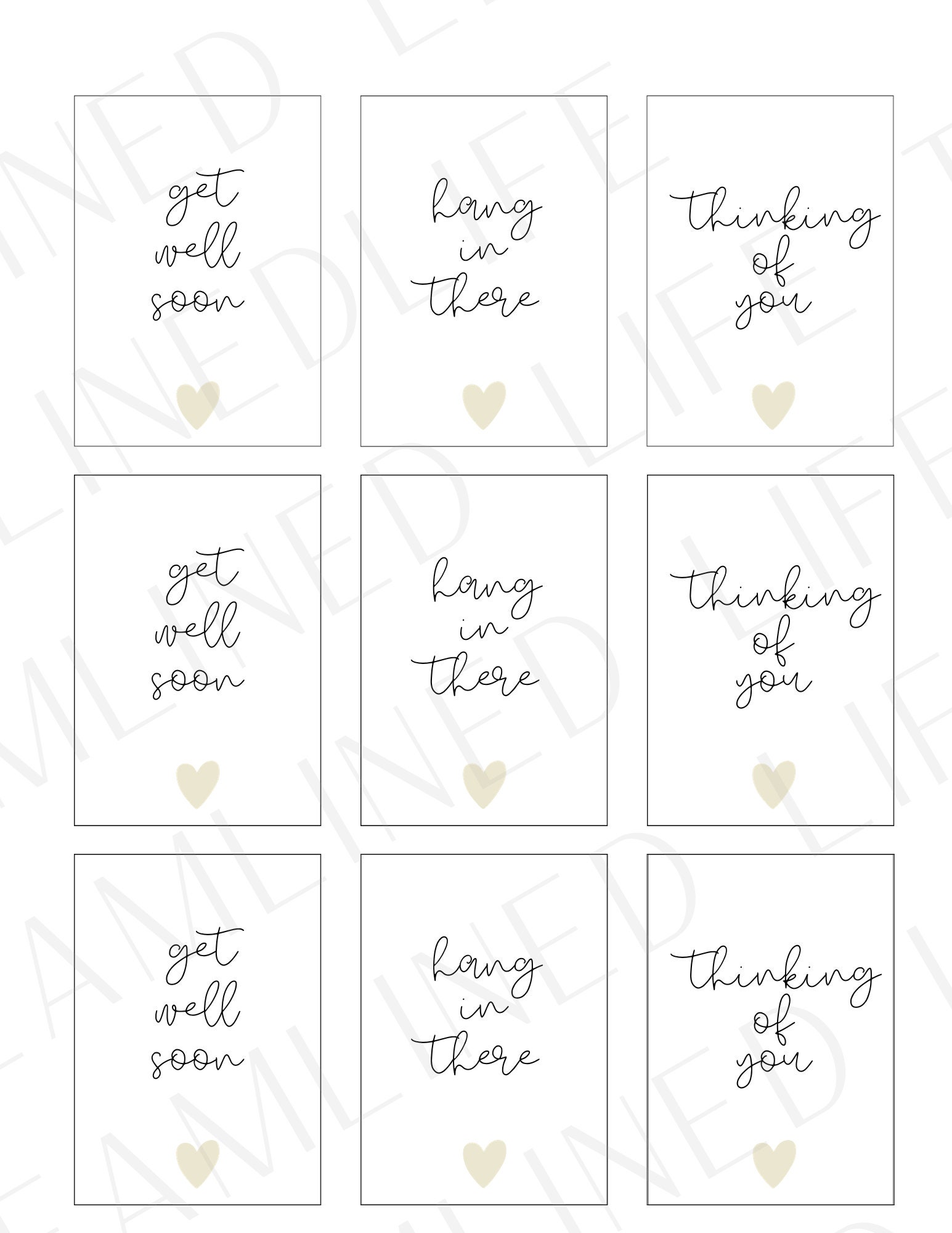 Get Well Gift Tags, Get Well Soon, Thinking of You, Hang in There ...