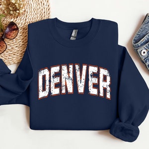 Denver Football Sweatshirt, Denver Football Shirt, Vintage Denver Football Sweatshirt, Denver Crewneck, Denver Fans Gift, Football Sweater