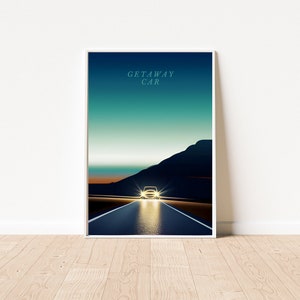 Digital Print, Swiftie, Getaway Car, Girly Print, Retro Aesthetic, Wall Art, Preppy Wall Art, Dorm Room Decor, Girls gift