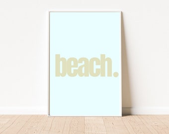 decoración de la casa de playa / impresión de la casa de playa / Impresión digital / regalo para la casa de la playa / impresión de arte de playa azul / impresión digital