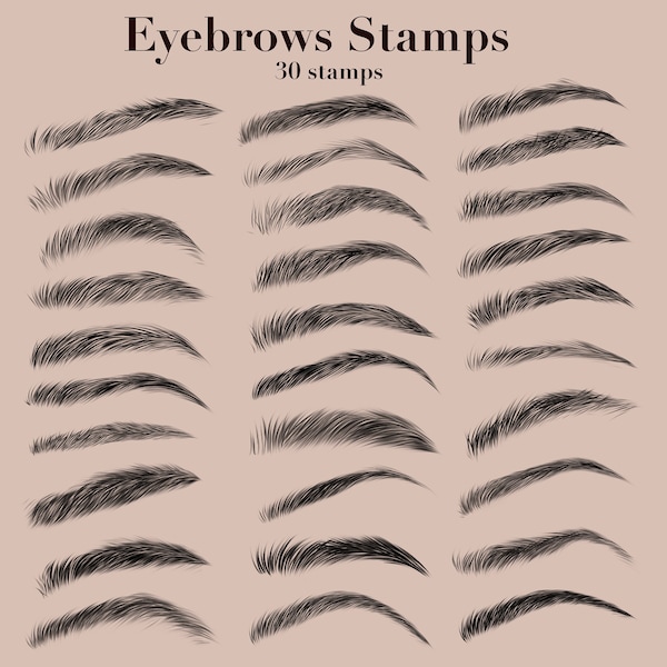 Eyebrows stamps for Procreate App