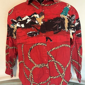 Vintage Roughrider Cowboy Western Shirt