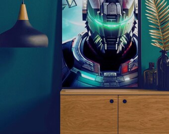 Dark Space Man - Sci-Fi digitale kunst aan de muur