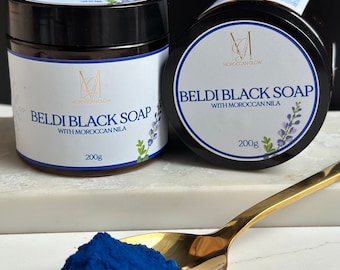 Moroccan Beldi Black Soap with Nila - Perfect weekly exfoliation for a beautiful soft skin