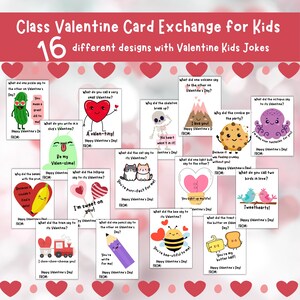 Joke Valentine Cards for Kids: Classroom Exchange (Digital Download)
