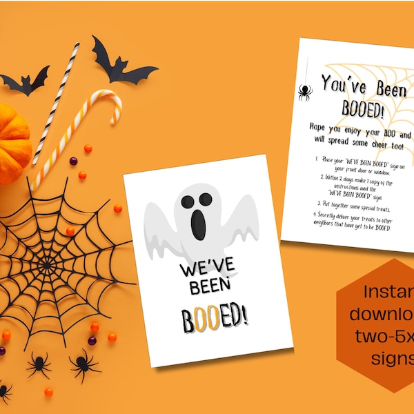 You've been Booed Printable, halloween, halloween cards, boo printable, instant download, PDF, halloween printable, boo game