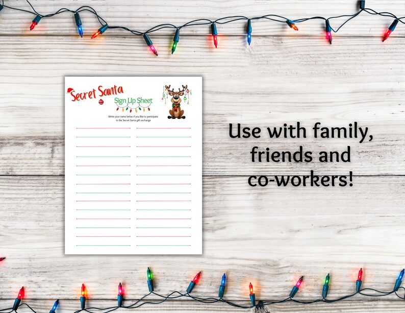 Secret Santa Questionnaire, Secret Santa Survey, Secret Santa, Gift