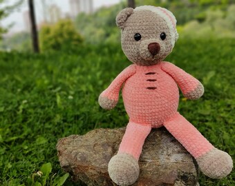 Sleepy Bear Amigurumi Crochet Pattern (PDF Download)