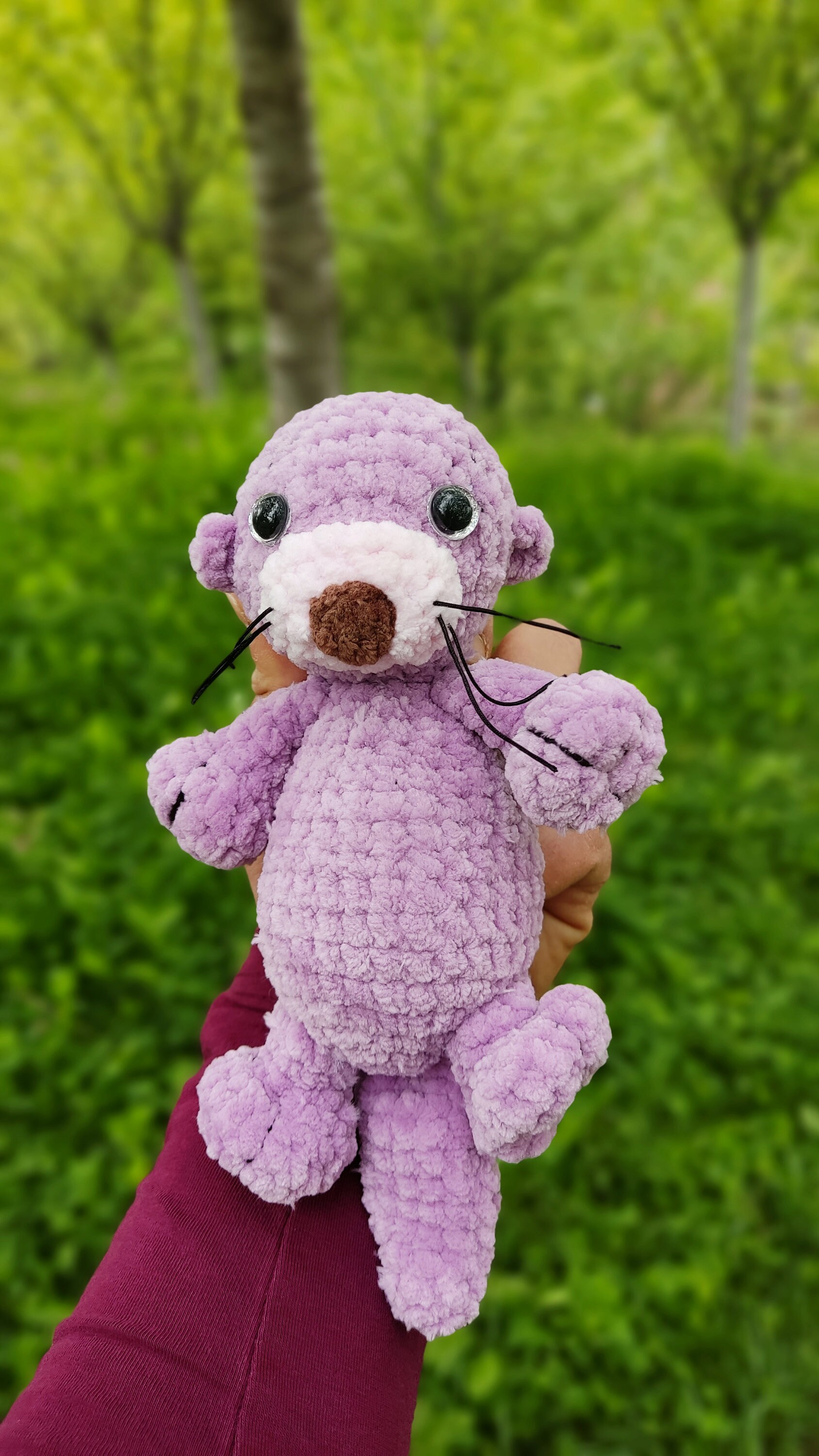 Crochet Otter, Amigurumi Otter, Crochet Blue Otter, Handmade Elephant
