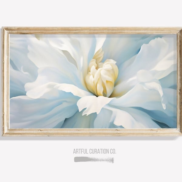 Frame Tv Art Floral Georgia O'Keeffe inspired Painting Samsung Frame Tv Art Summer Flowers Instant Digital Download LG Tv Floral Art Summer