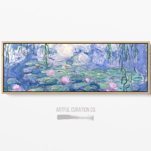 Claude Monet Water Lilies Print on Canvas | Extra-wide Panoramic Wall ...