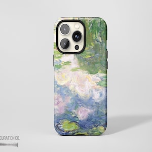 Monet Water Lilies Case Case for iPhone 14 13 12 11 X Pro Max Case | Claude Monet Phone Case for iPhone 7 8 X 11 12 13 14 Plus | Tough Case