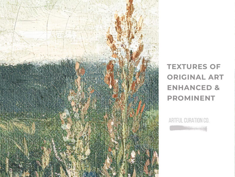 Wildflower Field Triptych Wall Art | Sage Green Wall Art Canvas Set of 3 | Farmhouse Wall Decor Art Print | Framed Canvas Wall Art Set of 3 immagine 2