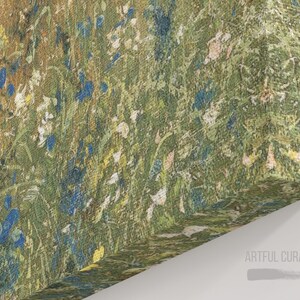 Wildflower Field Triptych Wall Art | Sage Green Wall Art Canvas Set of 3 | Farmhouse Wall Decor Art Print | Framed Canvas Wall Art Set of 3 immagine 3