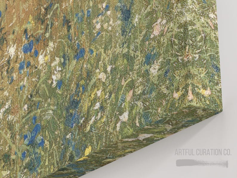 Wildflower Field Triptych Wall Art | Sage Green Wall Art Canvas Set of 3 | Farmhouse Wall Decor Art Print | Framed Canvas Wall Art Set of 3 immagine 3