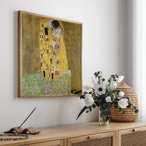 Gustav Klimt Print the Kiss Canvas Wall Art | Klimt Wall Art | Colorful ...