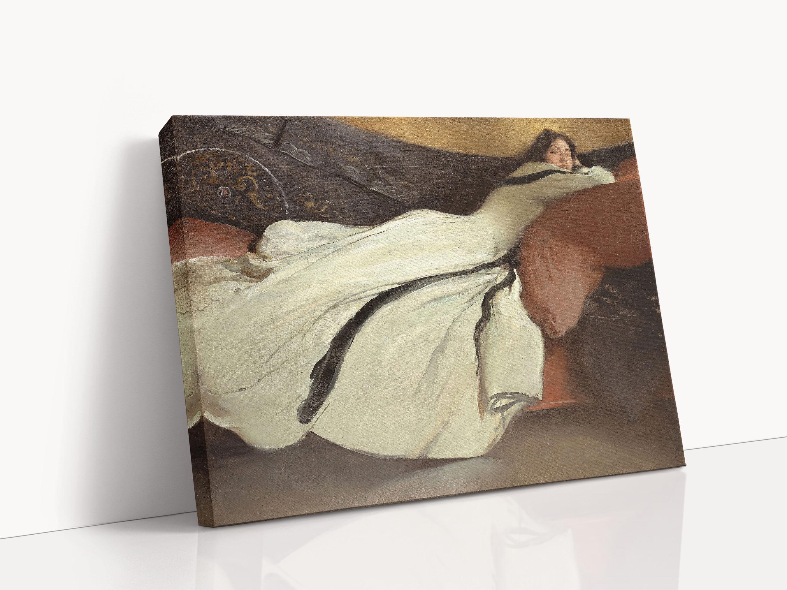 Victorian Lady in Repose Canvas Print Framed | Elegant Above Bed Wall ...