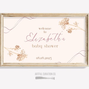 Frame TV Custom Baby Shower Art for Samsung | Digital Download Baby Shower Décor | Personalized Baby Shower Frame Tv Art | LG Tv Custom Art