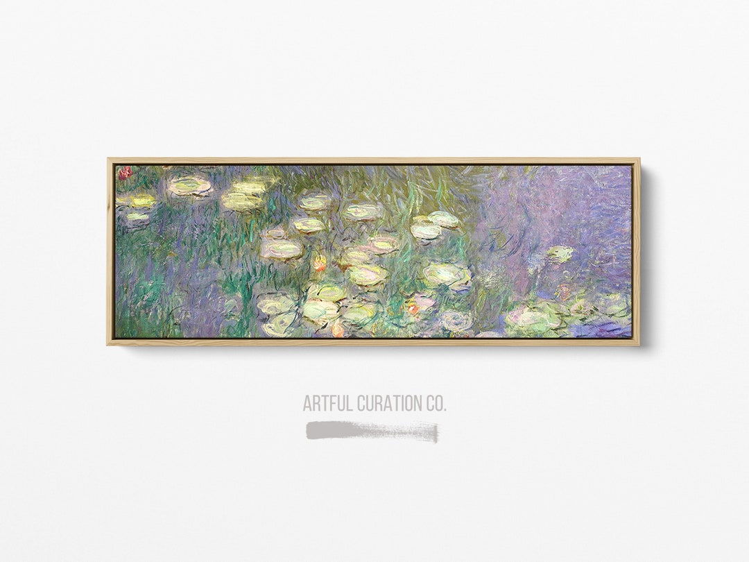 Claude Monet Water Lilies Painting Print on Canvas | Panoramic Wall Art ...