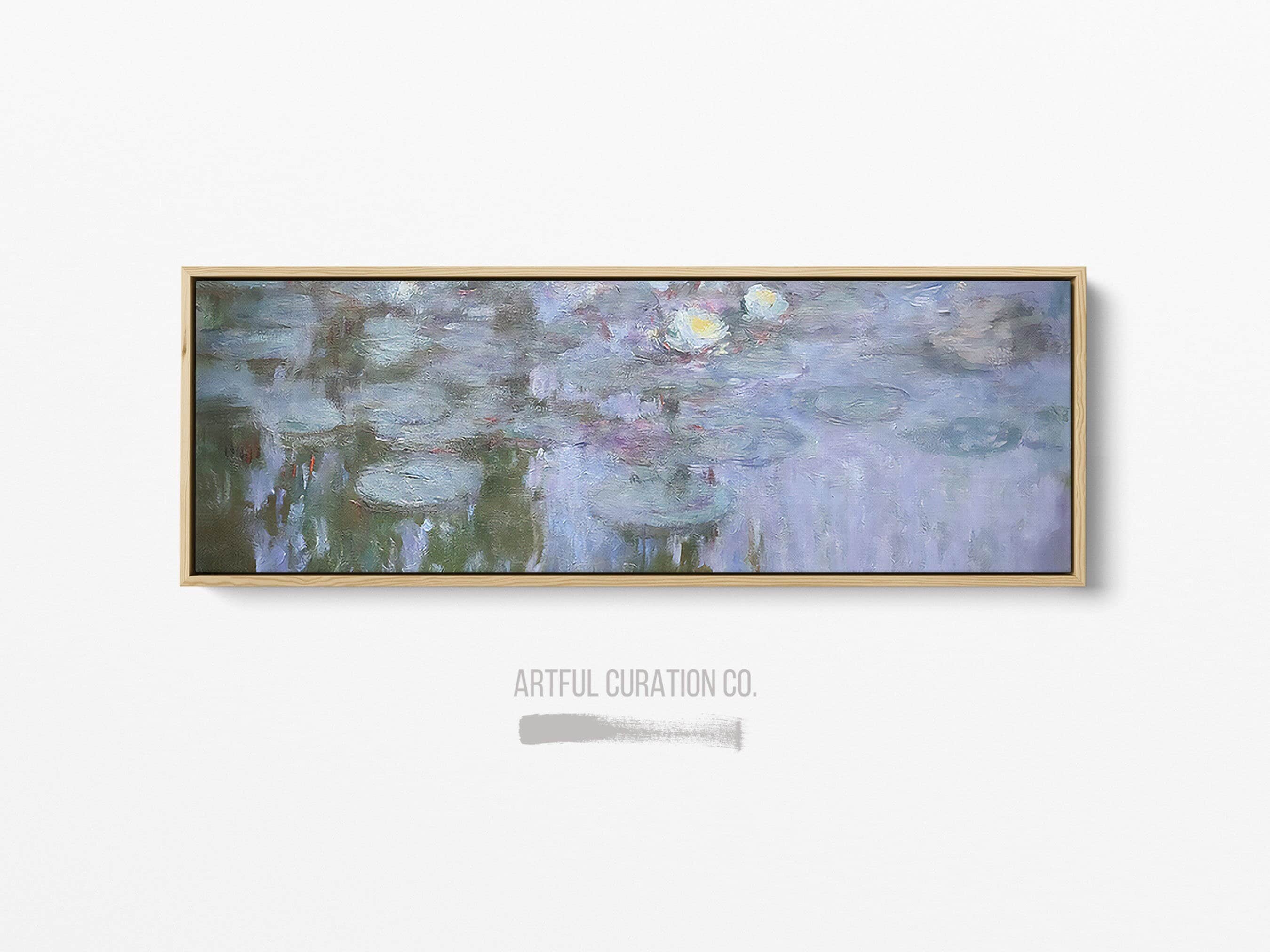 Claude Monet Water Lilies Painting Print on Canvas | Panoramic Wall Art ...