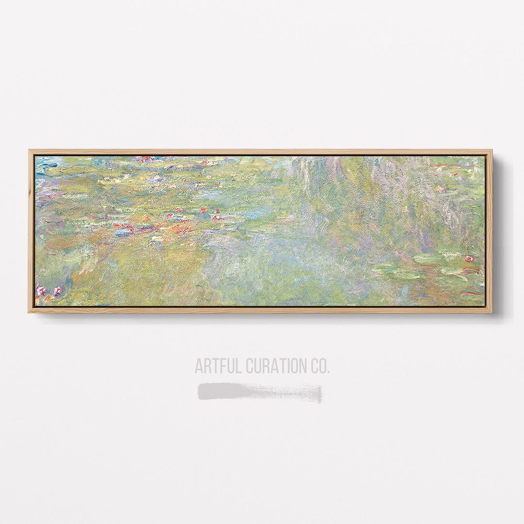 Claude Monet Print Water Lilies Painting Print on Canvas Framed ...