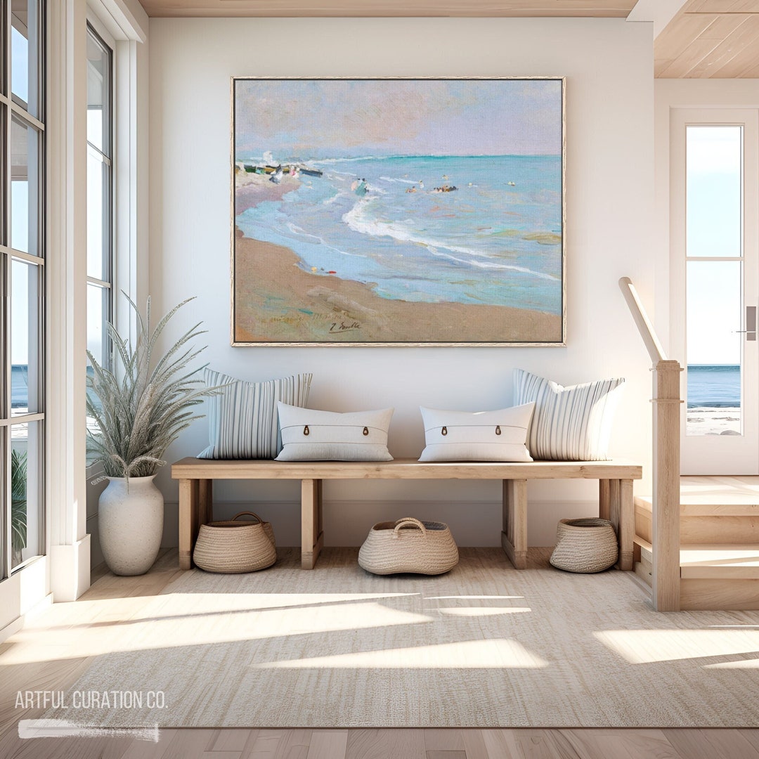 Coastal Wall Art Canvas Print Framed Unframed Beach Seascape Wall Art ...