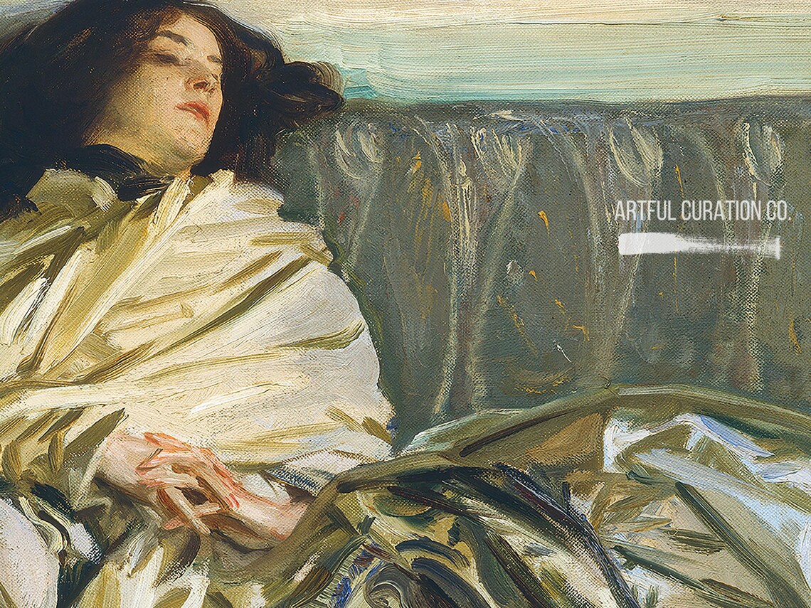 Sargent Painting Victorian Lady in Repose Canvas Print | Famous Artist ...