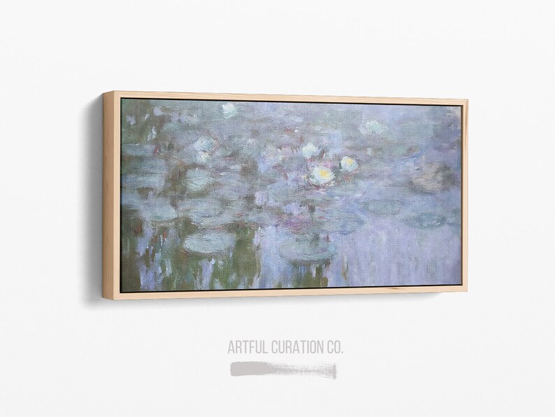 Claude Monet Water Lilies Painting Print on Canvas | Panoramic Wall Art ...
