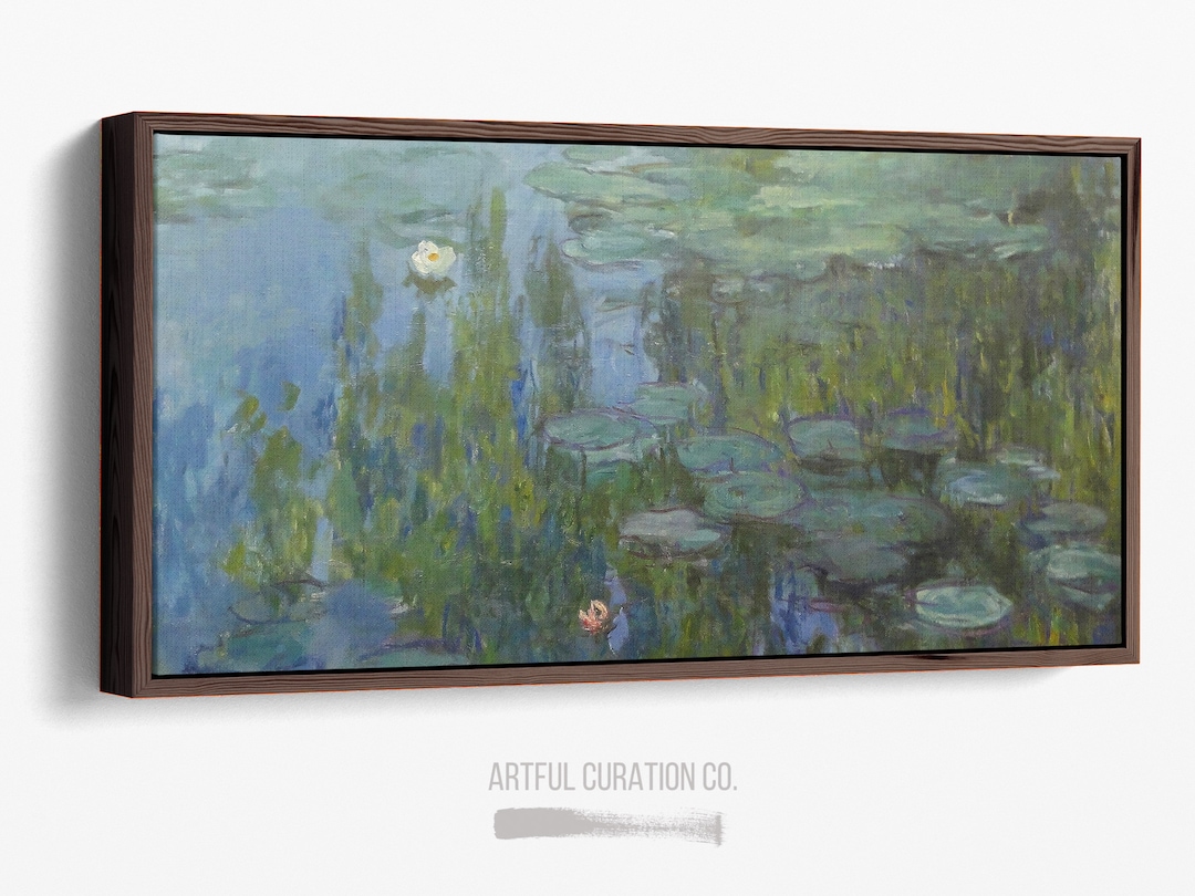 Claude Monet Water Lilies Painting Print on Canvas Panoramic Wall Art ...