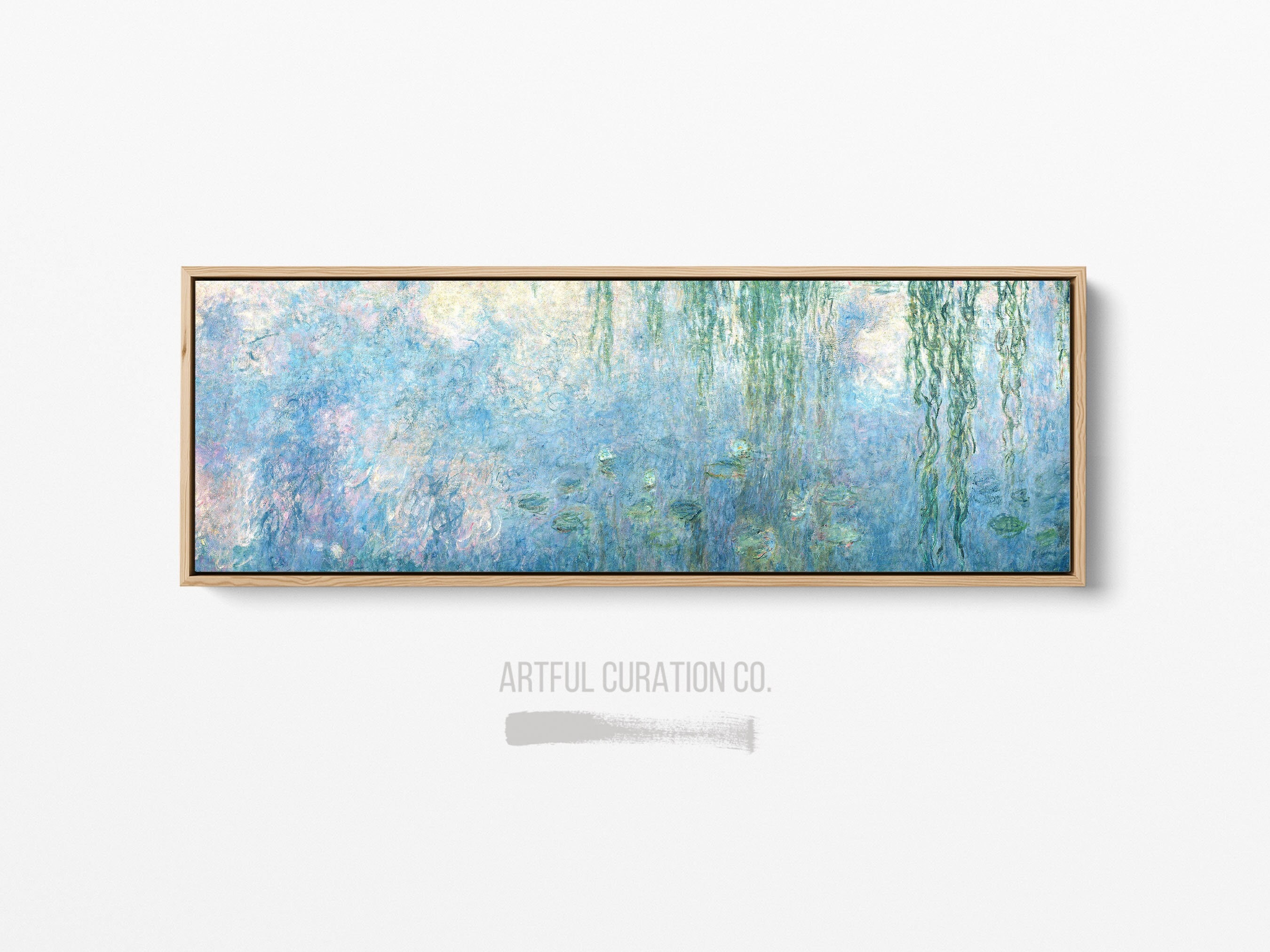 Claude Monet Print Water Lilies Morning With Willows on Canvas | Panoramic  Wall Art | Wide Monet Water Lilies Landscape Canvas Print - Etsy, image size:2700x2025