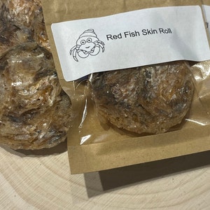 Red Fish Skin Rolls High Protein Hermit Crab & Isopod Food