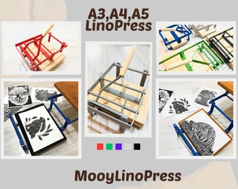 A3, A4 und A5 Hebelpresse, Blockdruckpresse Linoldruckmaschine, Pressmaschine, Linolschnittpressmaschine, Print Pressmaschine