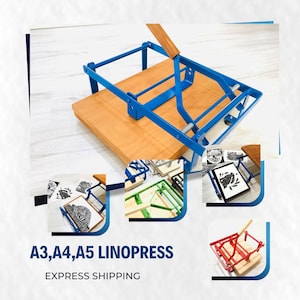 A3, A4, A5 Lever Press, Block Printing Press Linoleum Press Machine, Press Machine, Linoleografia Press, Print Press Machine