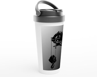 Morning Pickup - White 15oz Stainless Steel Travel Mug