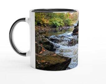 The Brook - White 11oz Ceramic Mug with Color Inside