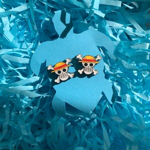 Boucles d'oreilles peintes à la main (une pièce) / Boucles d'oreilles unisexes