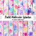 20 Pastel Watercolor Splashes, Seamless Digital Paper Bundle, Seamless ...