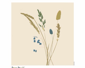 Carmel California Grass Bouquet Photogram Art Print (Digital Download)