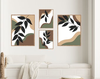 Boho Gallery Set, Boho Wall Decor, Minimalist Gallery, Gallery Art, Digital Download, Minimalist, Boho Style Wall Art, Set Of 4