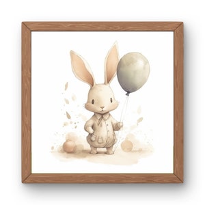Adorable Rabbit Poster for Nursery Decor | Printable Art for Nursery ...