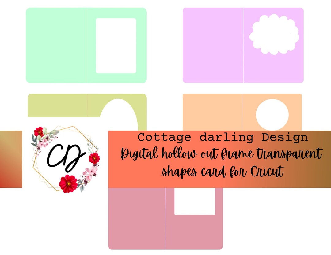 Hollow Out Frame Shapes Card| Greeting Card With Window Shapes| Cricut ...