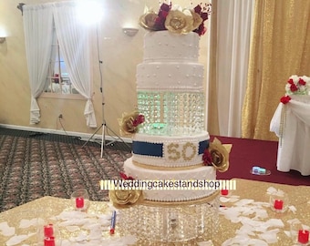 Crystal Cake Stand with Led light
