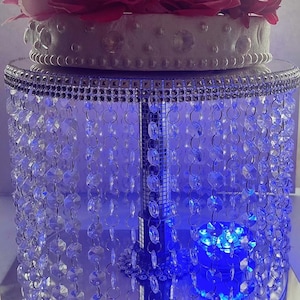 Crystal Cake Stand With Light | Anniversary cake stand