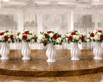 Elegant Wedding Vase Centerpiece Set with Floral Arrangement