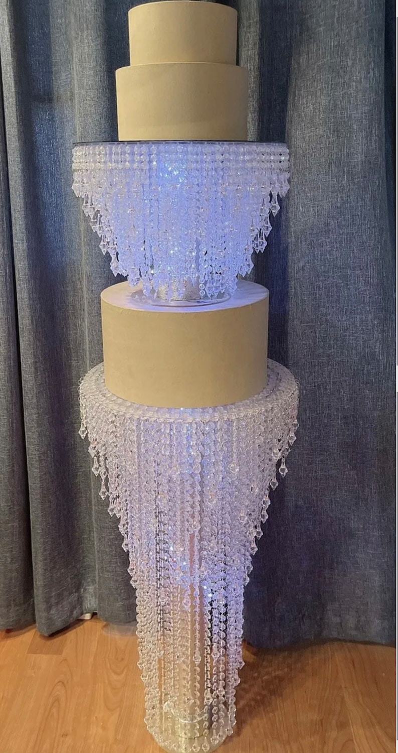 Cake Stand Chandelier Cake Stand Crystal Cake Stand Wedding Etsy