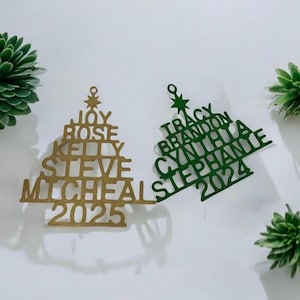 Custom Christmas Ornaments , Personalized Name Wooden Ornament, Custom Family Ornament, Customized Christmas 2024 Ornament, Christmas Gifts