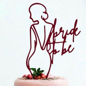 Bride-to-Be Cake Topper - Personalisiertes Holz oder Acryl | Brautparty, Verlobung & Bachelorette Dekor