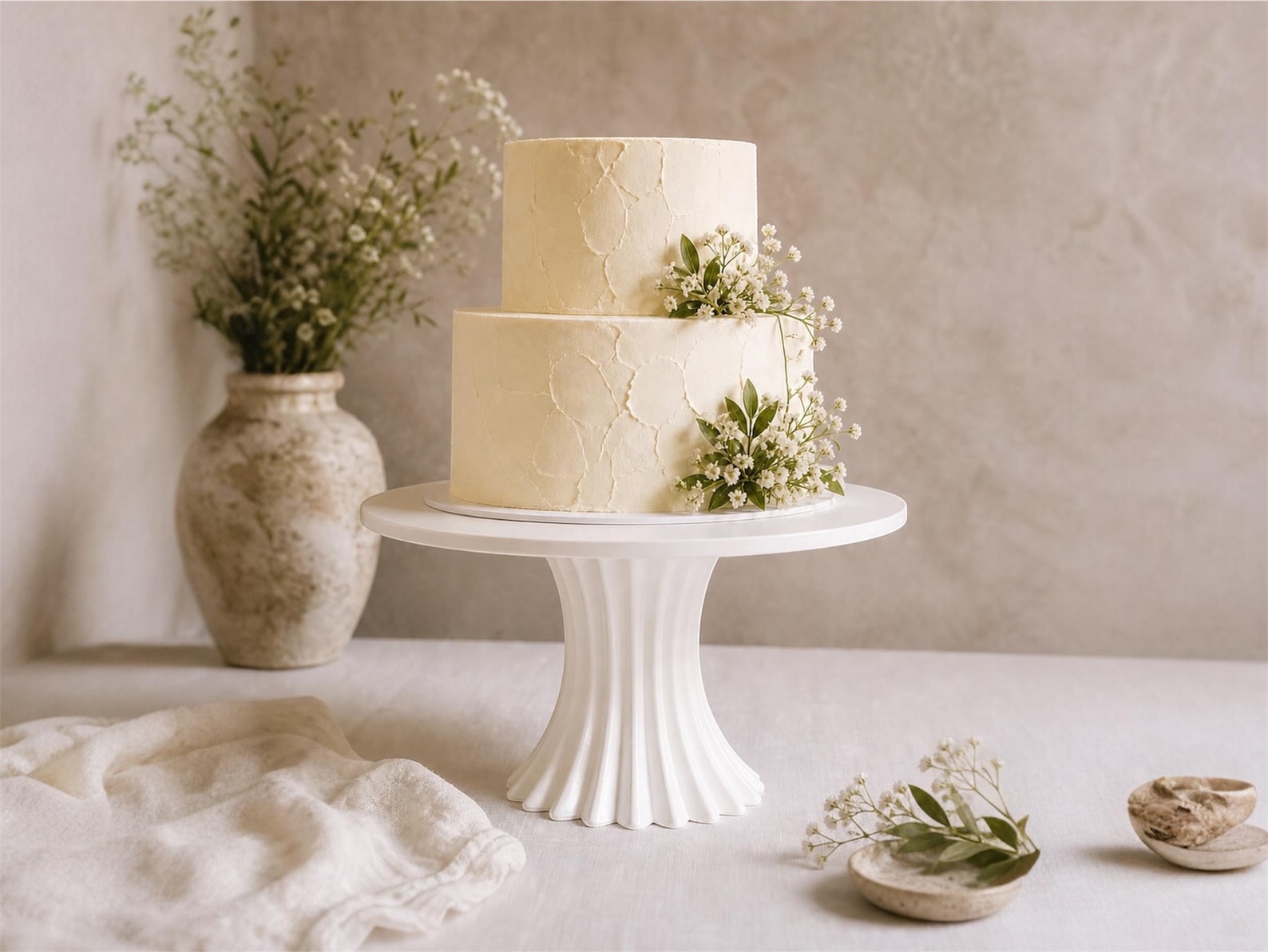 Modern Fluted Cake Stand