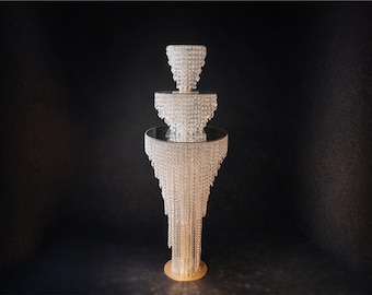 Crystal Chandelier Cake Stand with LED Lights - Wedding Display