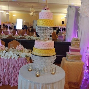 Crystal Cake Stand| Crystal Cascading Cake Stand for Wedding